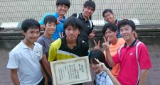 第3位入賞した男子テニス部