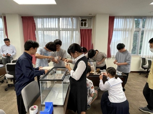 展示用水槽製作の様子