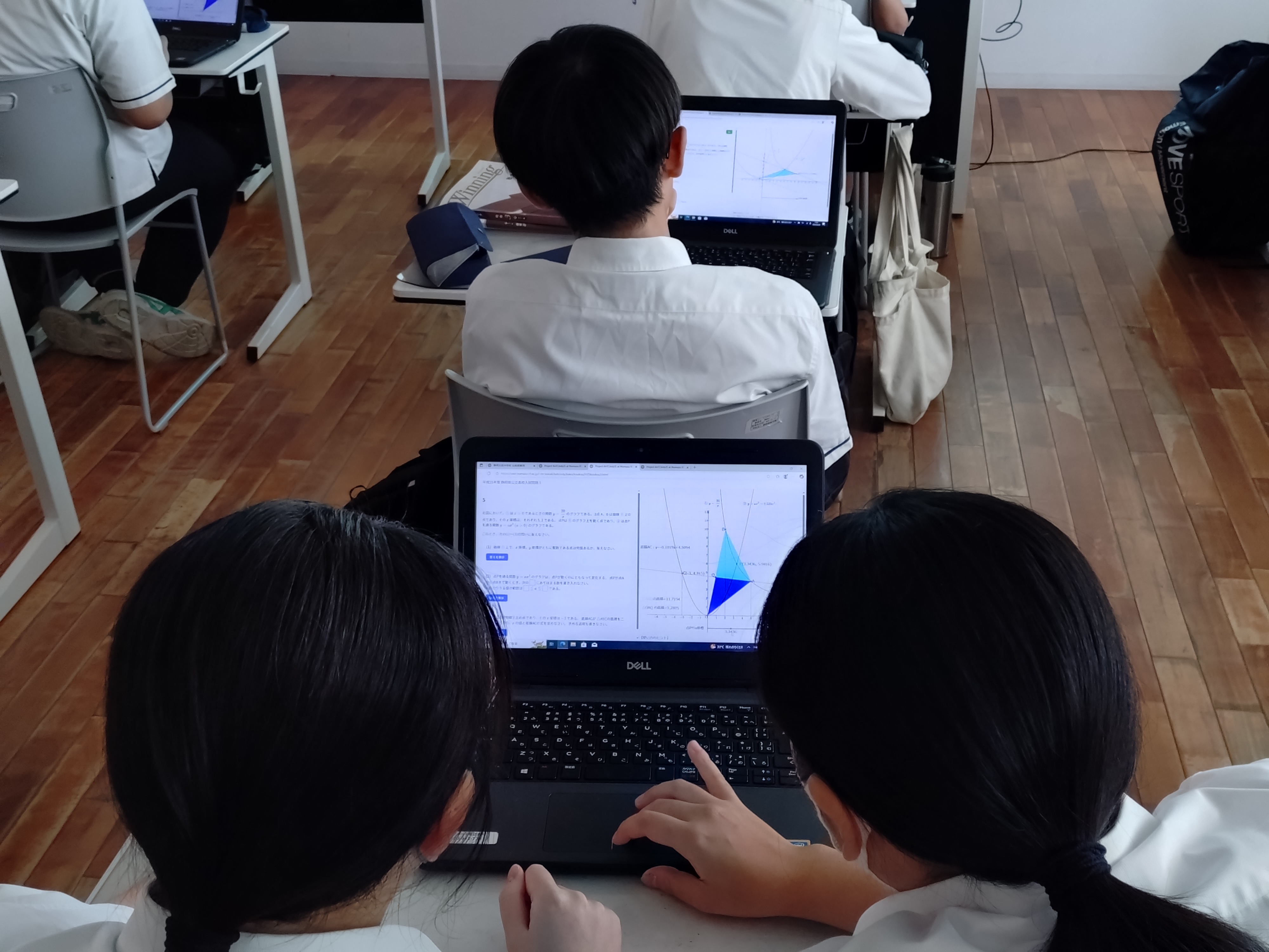 静岡大成中学校にて、出前授業