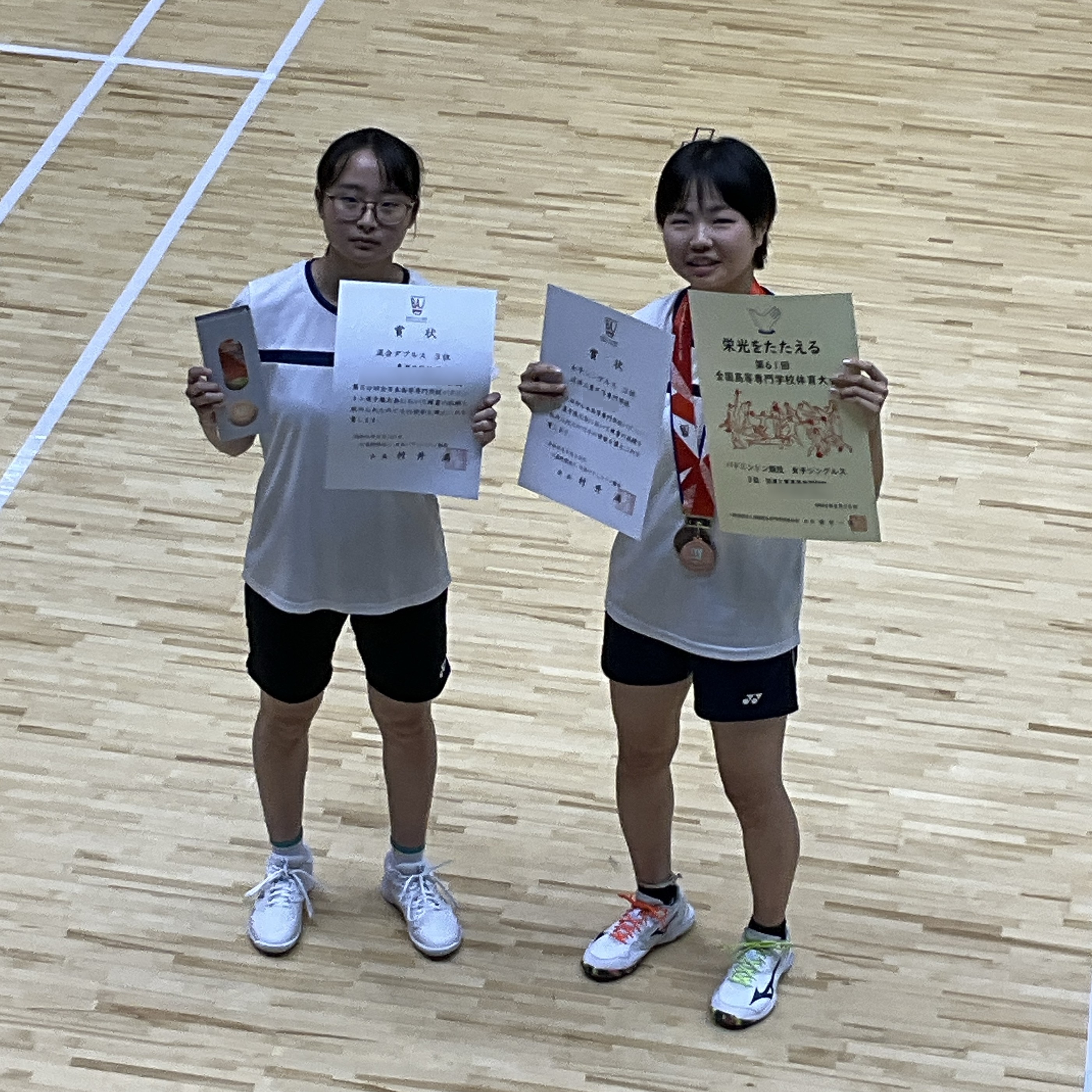 全国高専大会バドミントン競技3位入賞