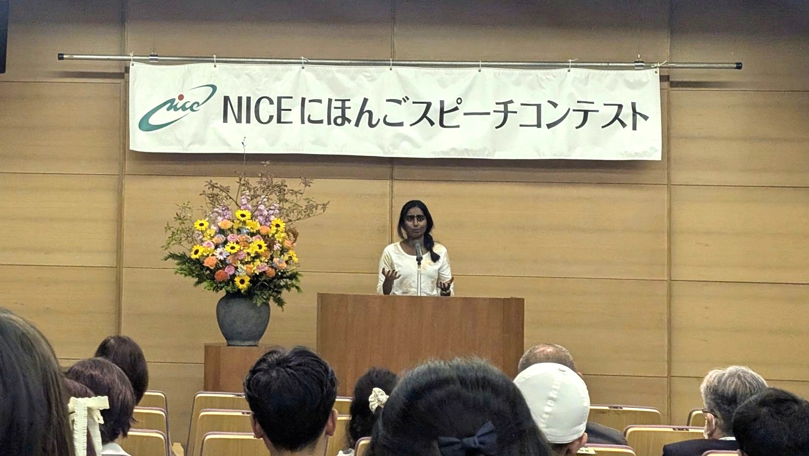 日本語スピーチコンテストで本校留学生が1位・2位を受賞